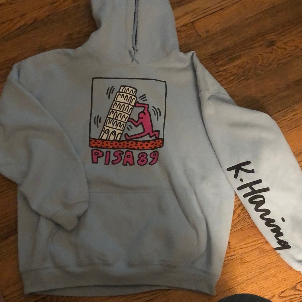 K. Haring Graphic Hoodie powder, blue large women